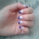 purple gradient nails