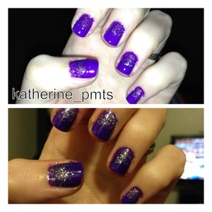 These photos were taken before the nails were cleaned up. China Glaze "Creative Fantasy" with Orly "Halo" on top. 