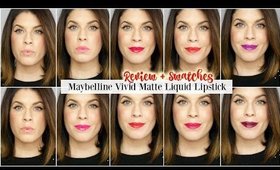 New! Maybelline Vivid Matte Lipsticks | Review + Swatches | @girlythingsby_e