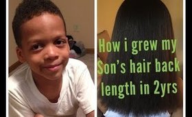 How I grew my son's hair back length in 2yrs....