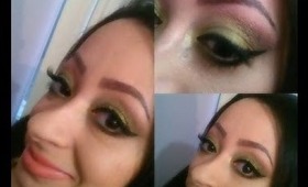 GOLDEN OLIVE EYES WITH OMBRE LIPS AND QUICK OUTFIT