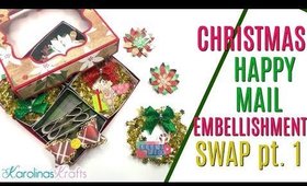 Christmas Happy Mail Swap Part 1 Paper Crafts Project share,  EMBELLISHMENTS FOR CHRISTMAS #9