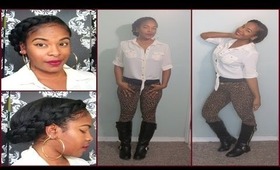 GET READY WITH ME | Goddess Braid & OOTD That Leopard Pants