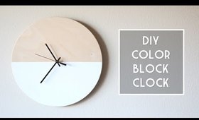 DIY COLOR-BLOCK CLOCK | cathydiep