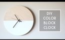 DIY COLOR-BLOCK CLOCK | cathydiep