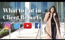 What to Put in a Client Report