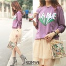 LAME Printed Purple Pullover