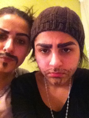 Me and my sister Dressed up as a Guy. We were bored lol 