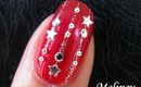 New Years Eve Party Nails - Nail Art Tutorial for Holidays Red Design Easy Simple Cute