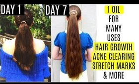 1 Magical Oil For Fast Hair Growth,Long lashes ,Acne Spots & Stretch marks | SUPERPRINCESSJO