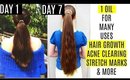 1 Magical Oil For Fast Hair Growth,Long lashes ,Acne Spots & Stretch marks | SUPERPRINCESSJO