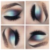 silver and blue eyeshadow