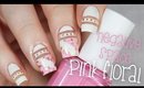 Negative Space Pink Floral Nails | NailsByErin