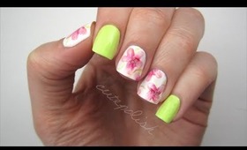 Watercolor Flower Nails