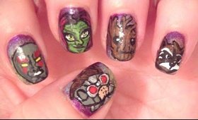 Guardians of the Galaxy Nails Part 1: Rocket, Groot, and Drax