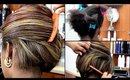 SILK PRESS ON NATURAL HAIR WITH FULL HIGHLIGHTS! JOICO BLONDE LIFE!!