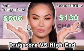DRUGSTORE VS HIGH END MAKEUP - 2019 EDITION - Can you tell the difference? | Maryam Maquillage