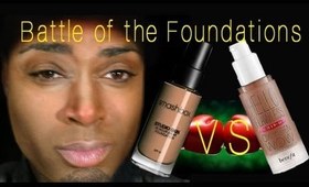 Smashbox Studio Skin VS Benefit Hello Flawless Oxygen Wow Foundation Review and Tutorial