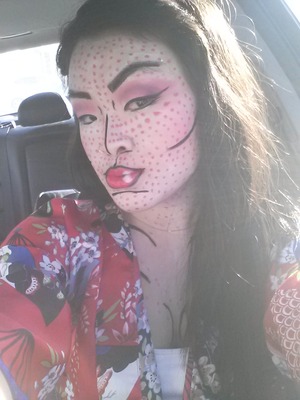 halloween geisha pop art