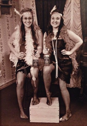 my friend and I as flappers yesterday