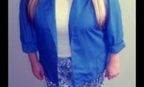 Plus Size OOTD: Thrifted Crazy Blue