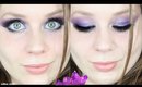 Colourpop So Jaded Palette Purple Blue Glittery Eyeshadow Makeup Tutorial