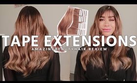 DIY TAPE IN HAIR EXTENSIONS REVIEW | amazingbeautyhair virgin tape in