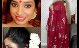Desi me series.. Pure Bengali makeup and hair tutorial + OOTD.