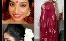 Desi me series.. Pure Bengali makeup and hair tutorial + OOTD.