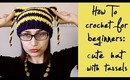 How To Crochet for Beginners: Hat with Tassels