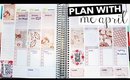 Plan With Me - Erin Condren Life Planner Blush & Floral Stickers - April 2016