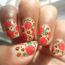 Roses with leopard print