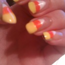 Candy corn nails