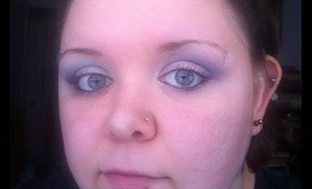 Blue and silver holiday look
