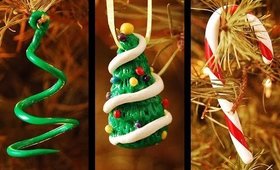 DIY Christmas Ornaments: Christmas Trees and Candy Cane