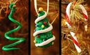 DIY Christmas Ornaments: Christmas Trees and Candy Cane