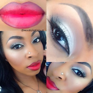 I used RiRi Smoked Cocoa eyeshadow quad. And RiRiWoo lipstick :) 
Follow me on Instagram @muashaleena to see my daily makeup pics :)