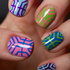 Colorful art deco inspired nails
