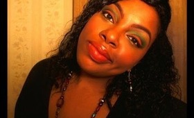 orange and green makeup tutorial