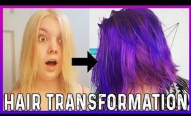 4 Dyes; 1 Hair Color Tutorial (Custom Neon Purple/Blue)