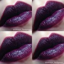 Violet lipstick  edgy look 