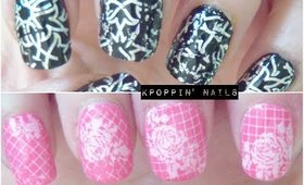 Manicure Monday:  Two Nail Foil Design Nails with BornPretty Store Review