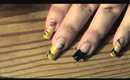 Simple Black And Yellow Nail Tutorial