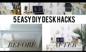 5 EASY DIY Desk Decor & Organization IKEA Hacks | ANNEORSHINE