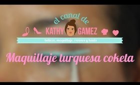 Serie Coketa: Maquillaje en Turquesa con Maquillaje Colombiano Coketa, Sp pro y otras- KATHY GAMEZ