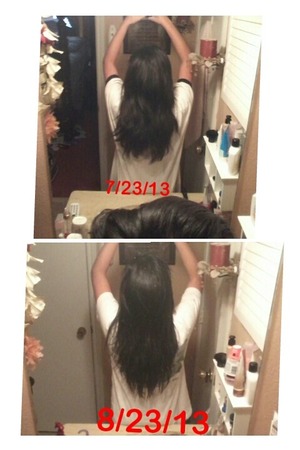castor oil with coconut oil hair growth month 1
