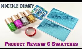Nicole Diary Stamping Plates and Stamping Polishes | Review and Swatches