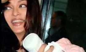 aishwarya rai with her baby aaradhya pics and face video