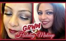 GRWM │ Neutral Browns and Bold Lip Holiday Makeup Look