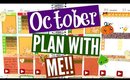 PLAN WITH ME | October Colors & Kawaii Fall Stickers!!